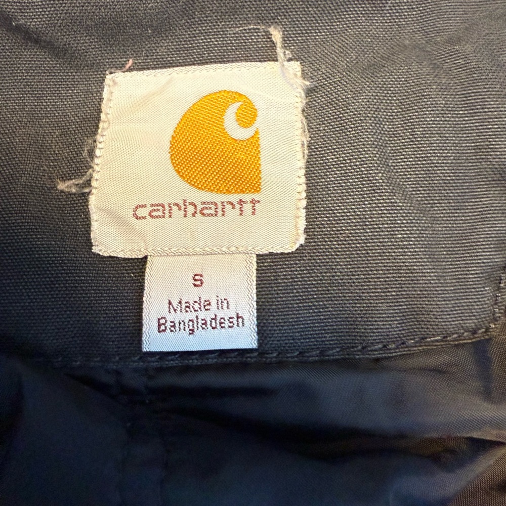 Vintage Carhartt Jacket Men’s  Large Black Bomber Rugged Hunting Fishing - Picture 12 of 16